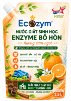 NƯỚC GIẶT SINH HỌC ECOZYM HƯƠNG CAM NGỌT – túi 2,5 LÍT